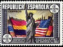 Spain 1938 Constitution Of America 1 Ptas Multicolor Edifil 763